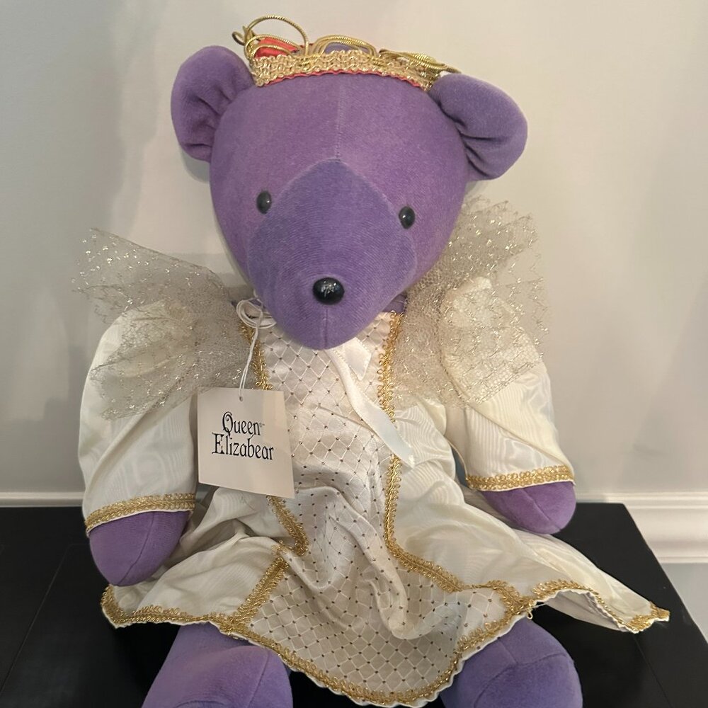Vintage Purple 1979 Queen Elizabear Plush North American Bear Co. Bear 20”